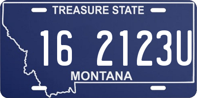 MT license plate 162123U