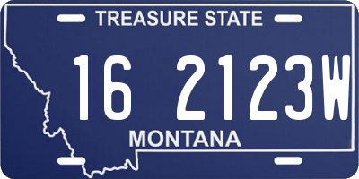 MT license plate 162123W