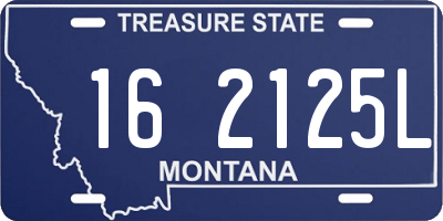 MT license plate 162125L