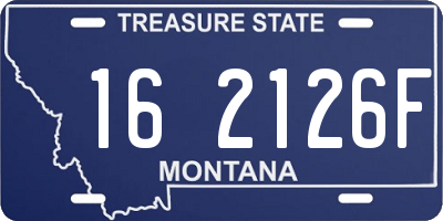 MT license plate 162126F