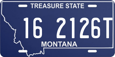 MT license plate 162126T