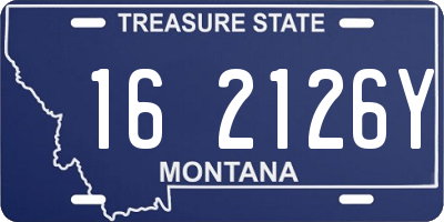MT license plate 162126Y