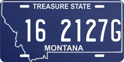 MT license plate 162127G