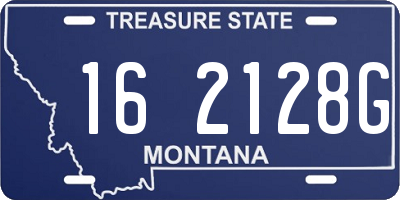 MT license plate 162128G