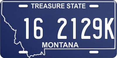MT license plate 162129K