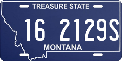 MT license plate 162129S
