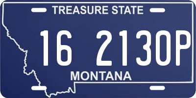 MT license plate 162130P
