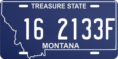 MT license plate 162133F