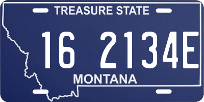 MT license plate 162134E