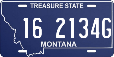 MT license plate 162134G