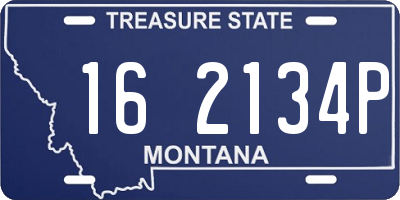 MT license plate 162134P