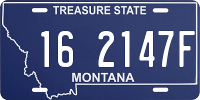 MT license plate 162147F