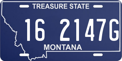 MT license plate 162147G