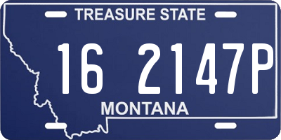 MT license plate 162147P