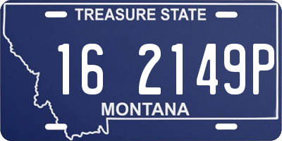 MT license plate 162149P