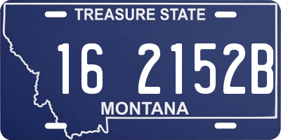 MT license plate 162152B