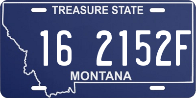 MT license plate 162152F