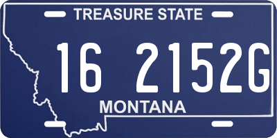 MT license plate 162152G