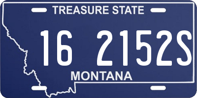 MT license plate 162152S