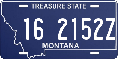 MT license plate 162152Z