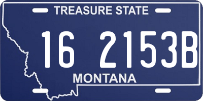 MT license plate 162153B