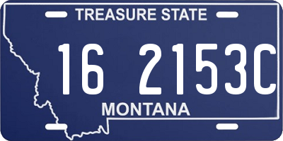 MT license plate 162153C