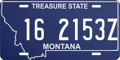 MT license plate 162153Z
