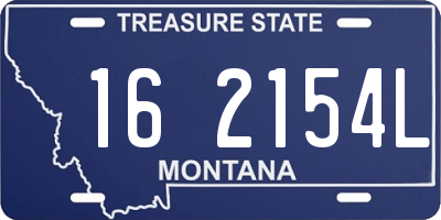 MT license plate 162154L