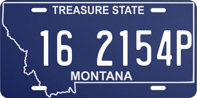 MT license plate 162154P