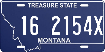 MT license plate 162154X