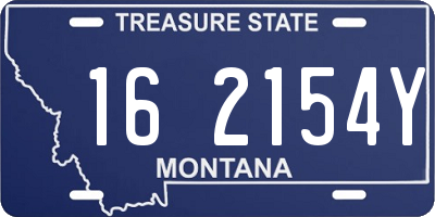MT license plate 162154Y