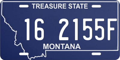 MT license plate 162155F