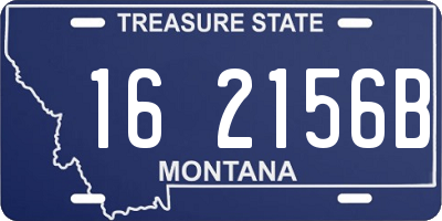 MT license plate 162156B