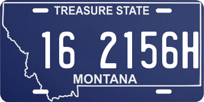 MT license plate 162156H