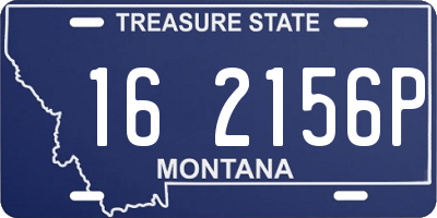 MT license plate 162156P