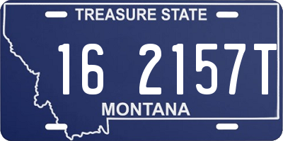 MT license plate 162157T