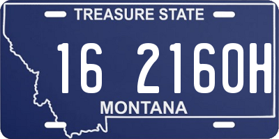 MT license plate 162160H