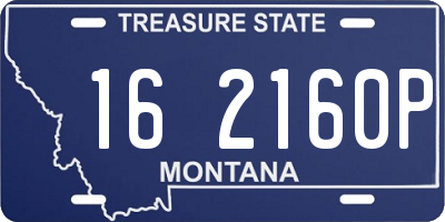 MT license plate 162160P