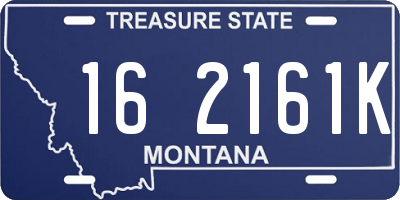 MT license plate 162161K