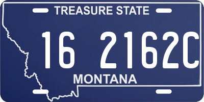 MT license plate 162162C
