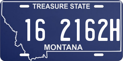 MT license plate 162162H