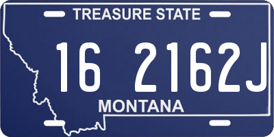 MT license plate 162162J