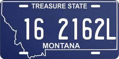 MT license plate 162162L