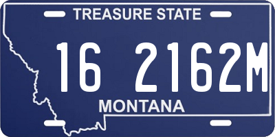 MT license plate 162162M