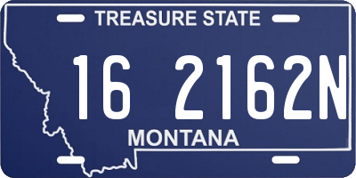 MT license plate 162162N
