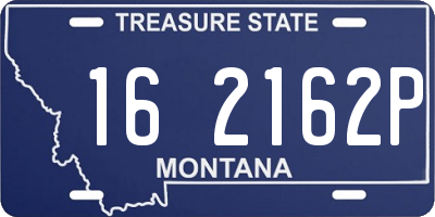 MT license plate 162162P