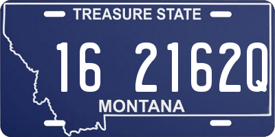 MT license plate 162162Q