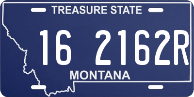 MT license plate 162162R