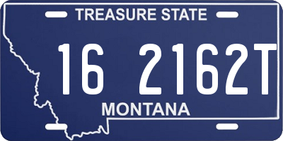 MT license plate 162162T