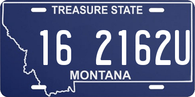 MT license plate 162162U